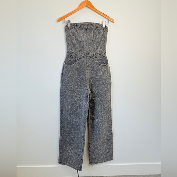 PrettyLittleThing Gray Bobble Straight Leg Corset Jumpsuit - Picture 3 of 10